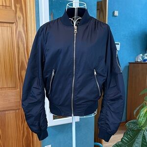 Topshop Navy Bomber Jacket